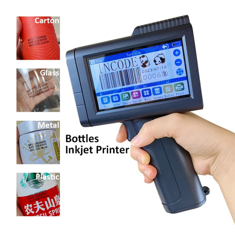 INCODE New Condition Semi-Automatic Thermal Handheld Inkjet Printer Date Coding for Clothes 1-Year for Metal BOPP Tape Tij