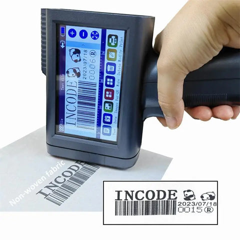 INCODE New Condition Semi-Automatic Thermal Handheld Inkjet Printer Date Coding for Clothes 1-Year for Metal BOPP Tape Tij