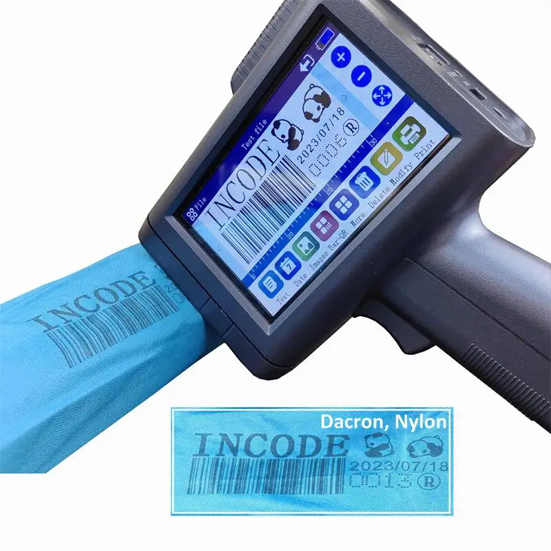 INCODE New Condition Semi-Automatic Thermal Handheld Inkjet Printer Date Coding for Clothes 1-Year for Metal BOPP Tape Tij