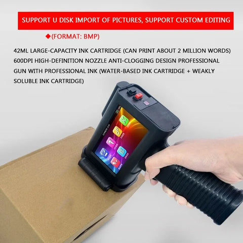 2025 M2 handheld portable touch screen inkjet printer smart coder food plastic bag carton production date printing