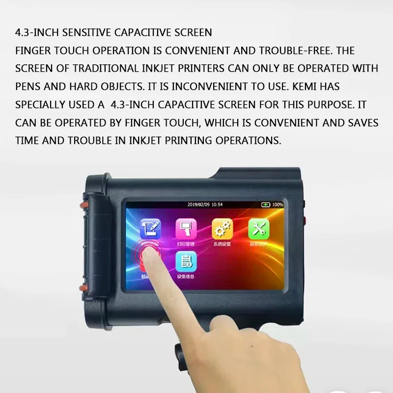 2025 M2 handheld portable touch screen inkjet printer smart coder food plastic bag carton production date printing